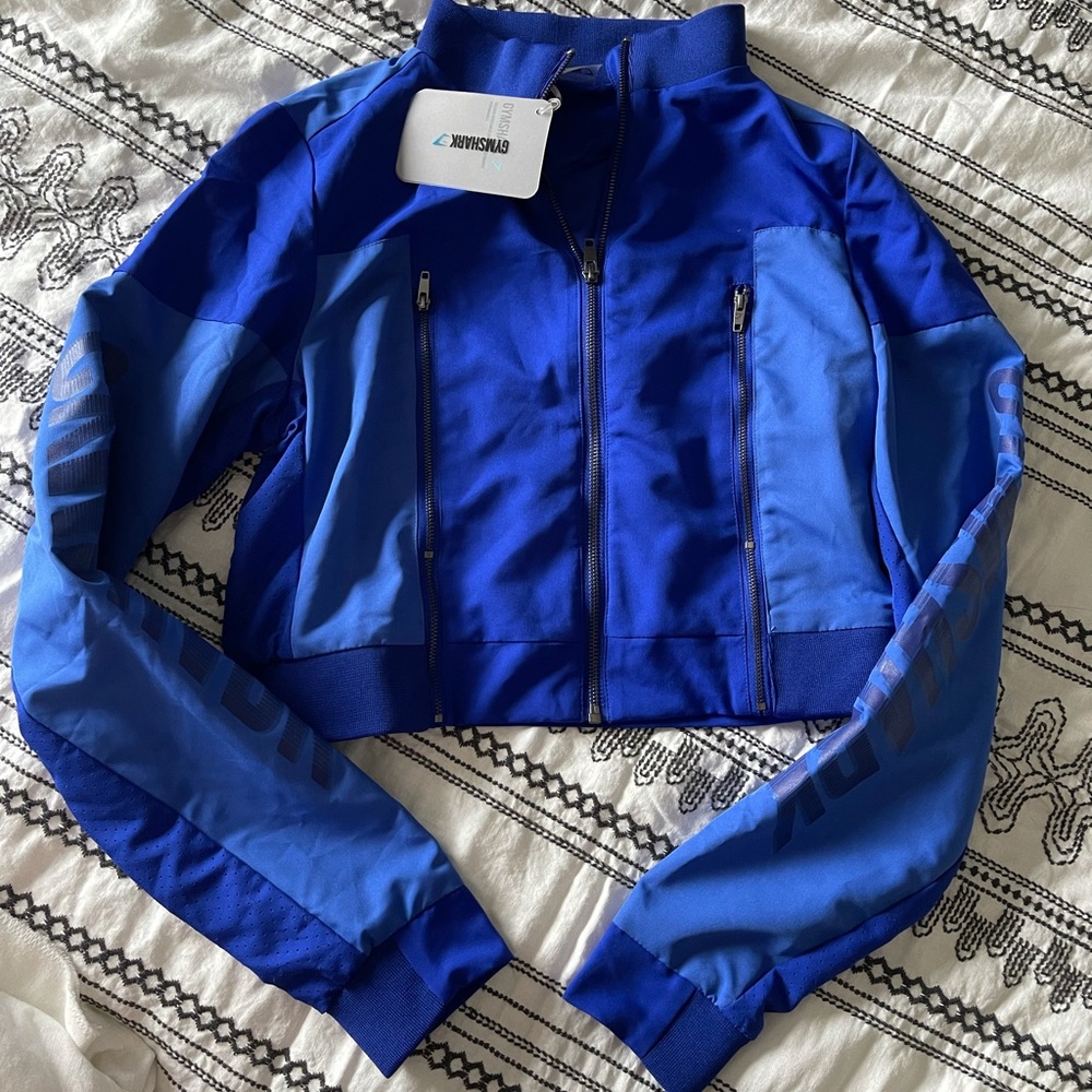 Gymshark Turbo Track Jacket Small Cobalt Blue NEW